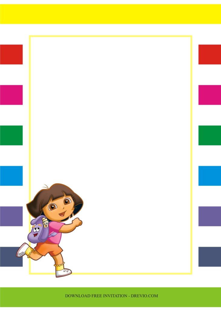 dora birthday invitation template1