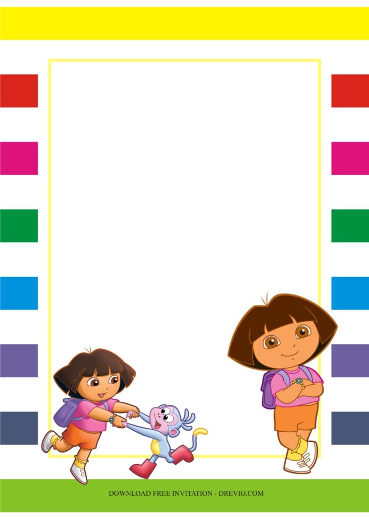 dora birthday invitation template11