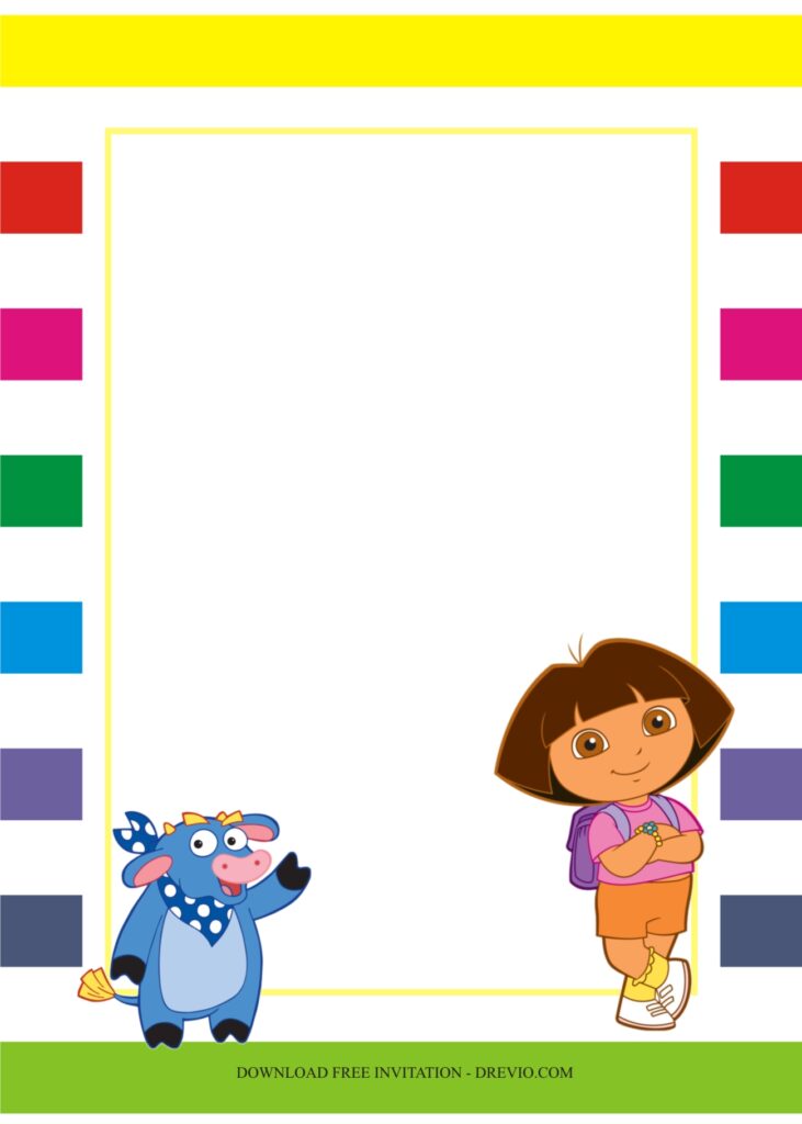 dora birthday invitation template12