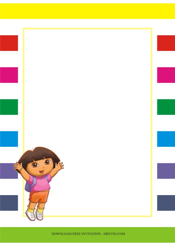 dora birthday invitation template2