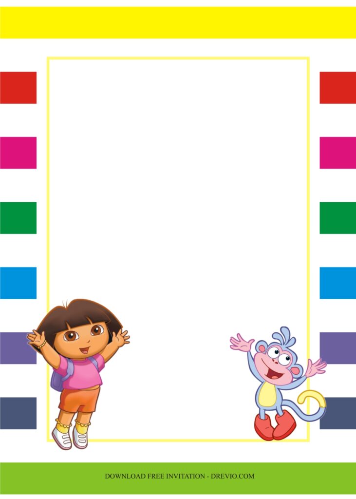 dora birthday invitation template3
