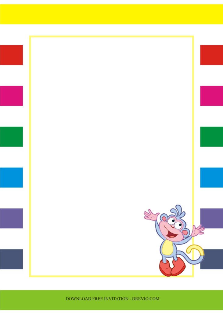 dora birthday invitation template4