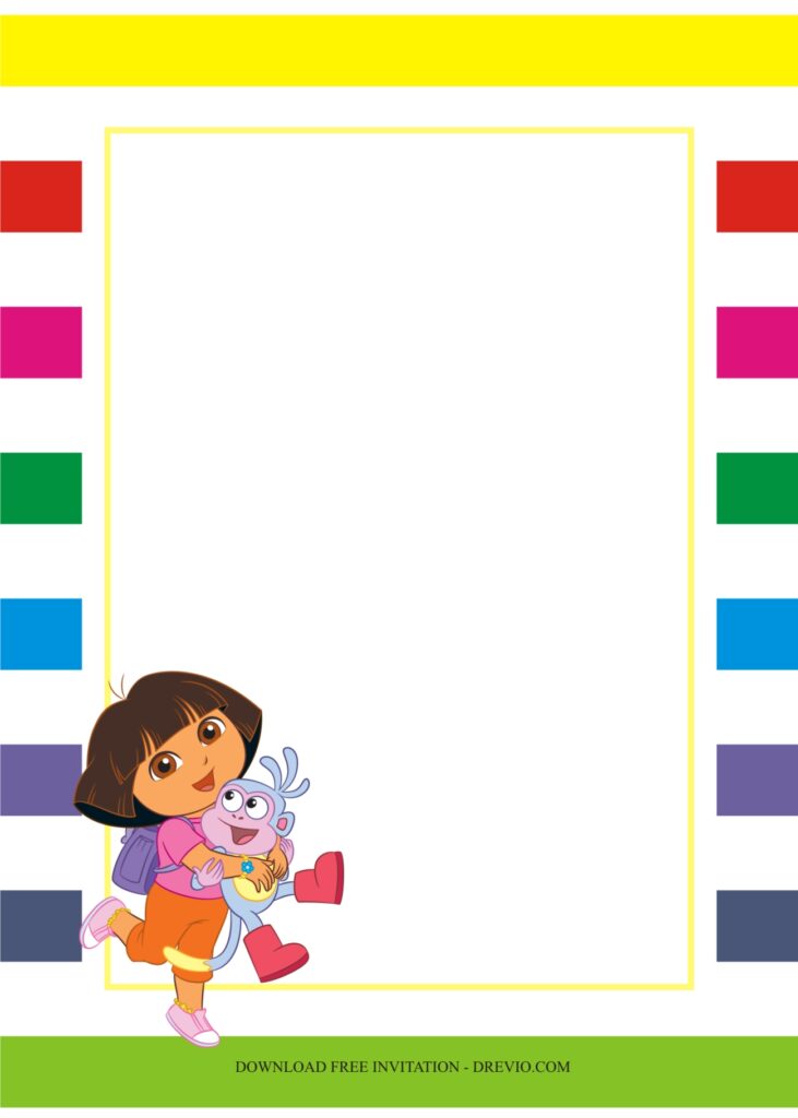dora birthday invitation template5