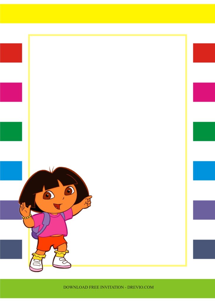 dora birthday invitation template6