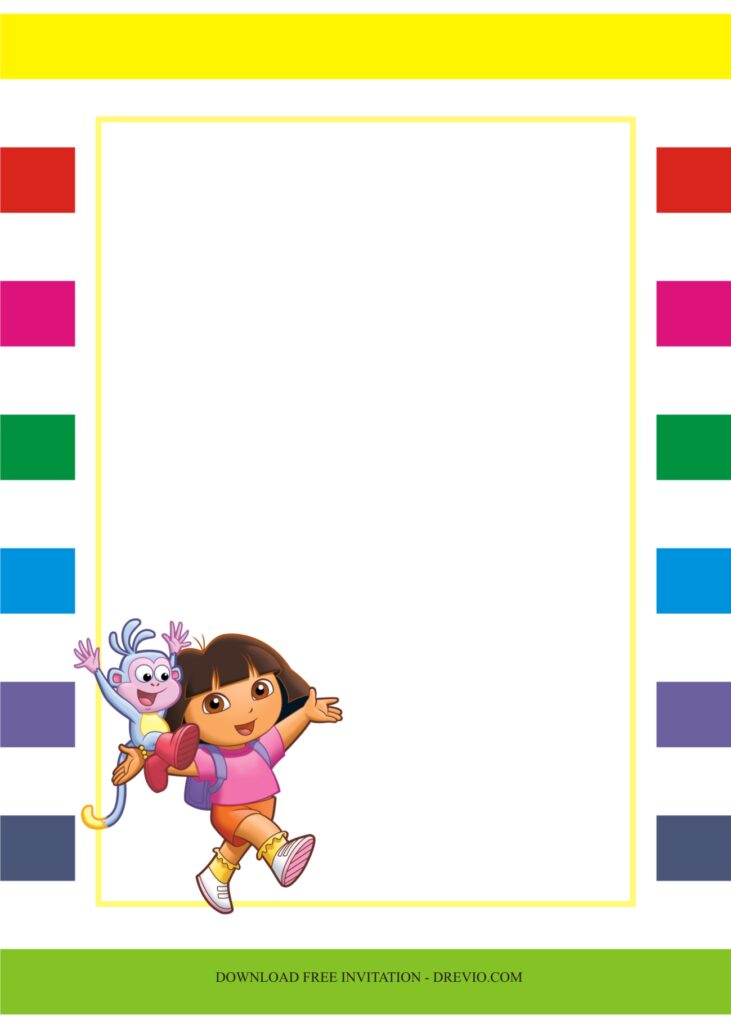 dora birthday invitation template7