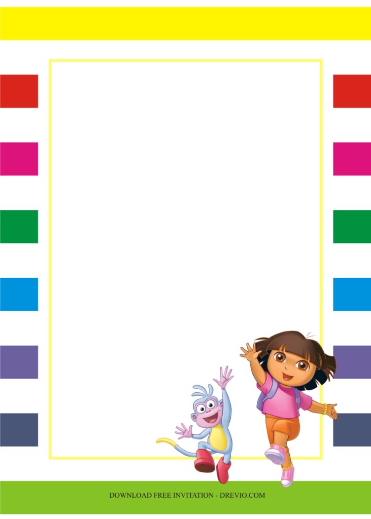 dora birthday invitation template8
