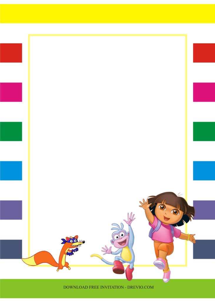 dora birthday invitation template9