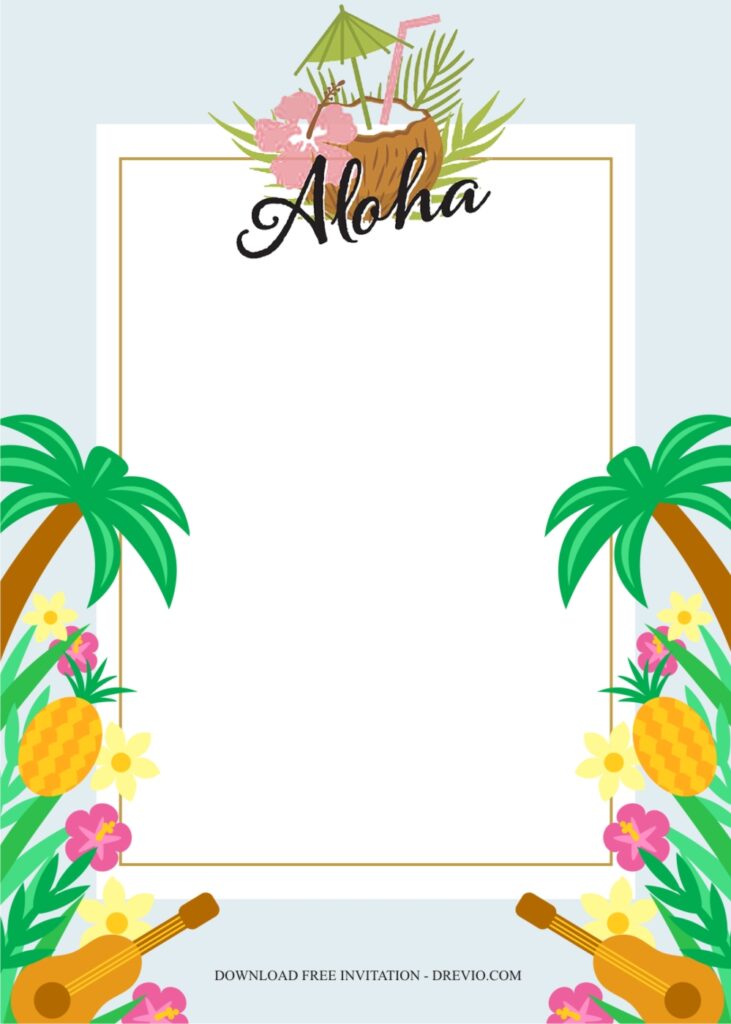 hawaiian invitation template4