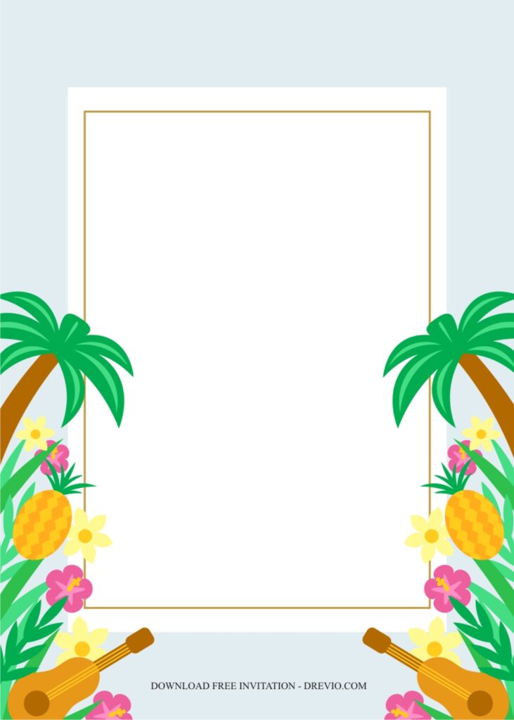 hawaiian invitation template7