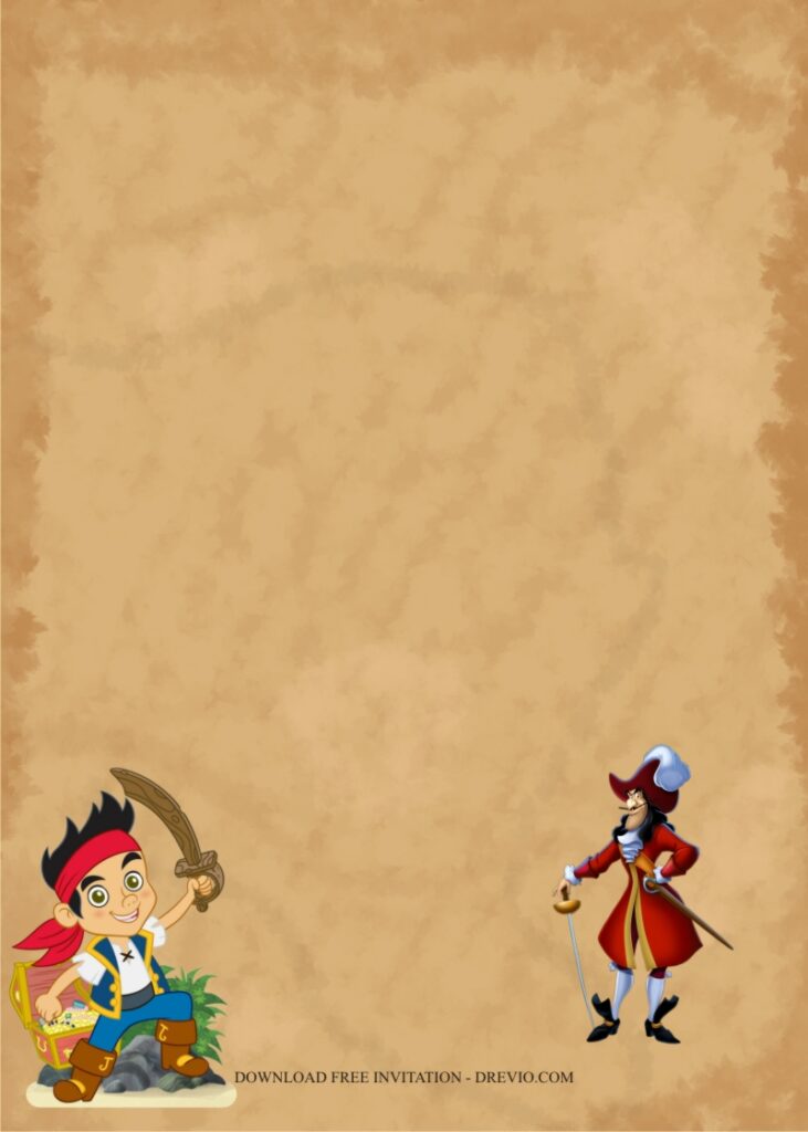 jake and the neverland pirates invitation template5