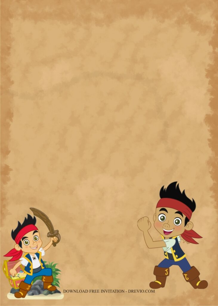 jake and the neverland pirates invitation template6