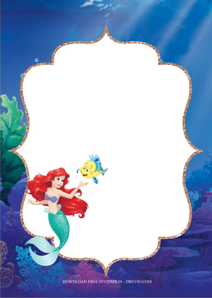 little mermaid invitation template1