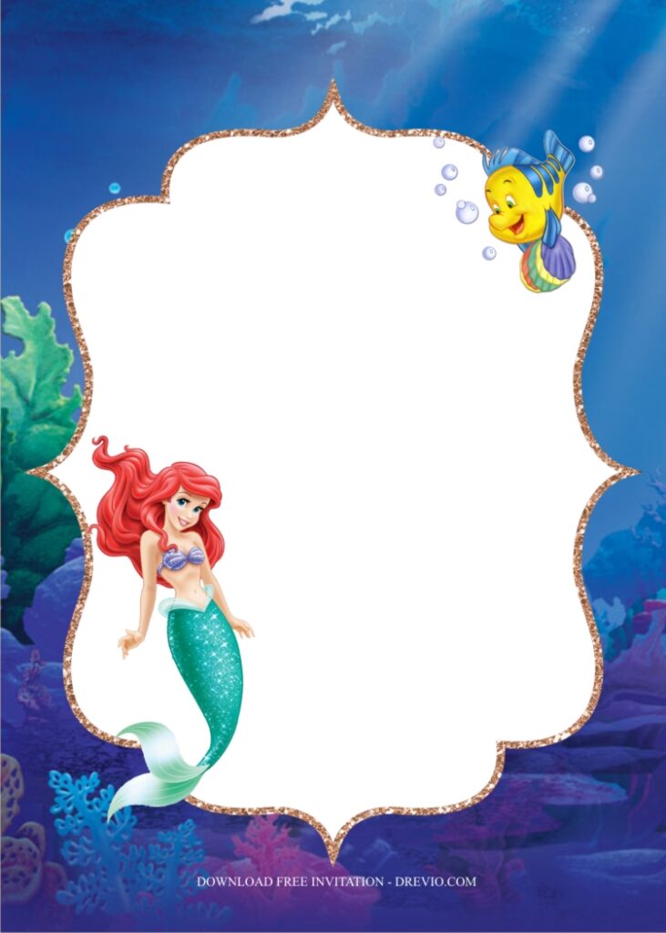 little mermaid invitation template10