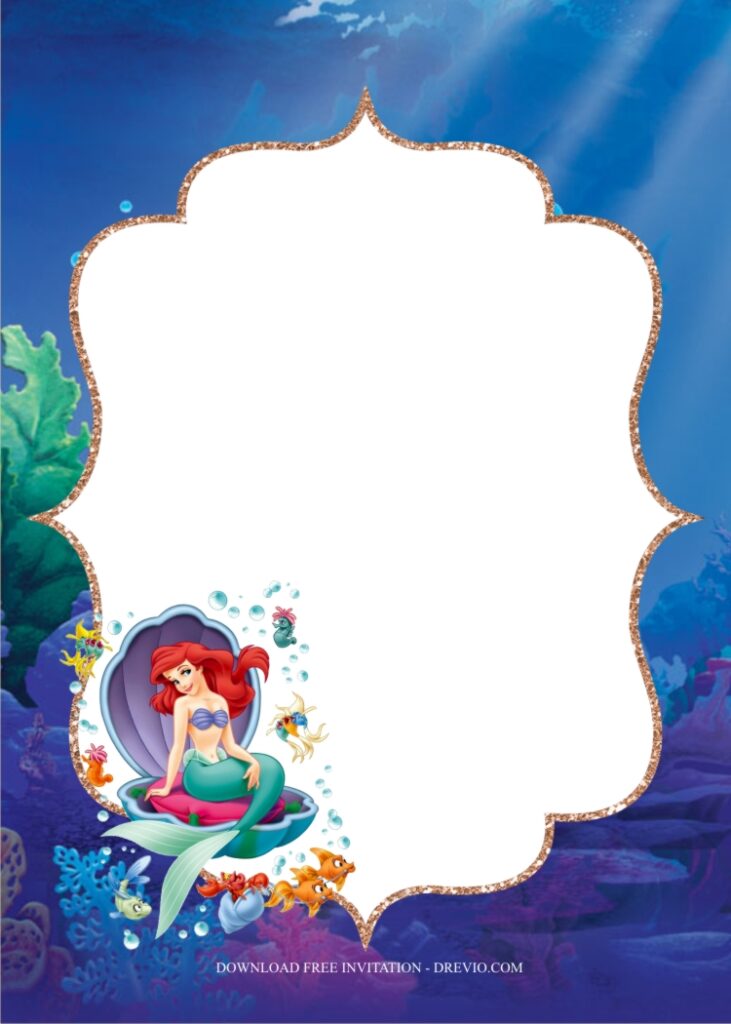 little mermaid invitation template2