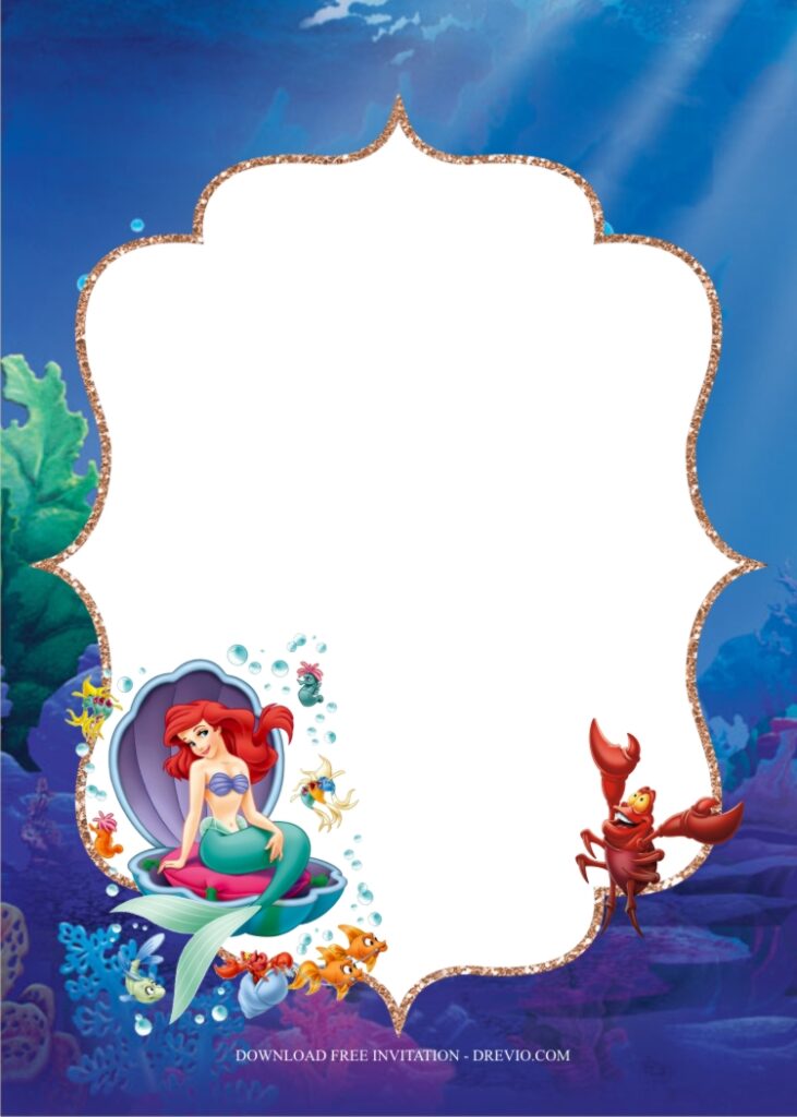 little mermaid invitation template3