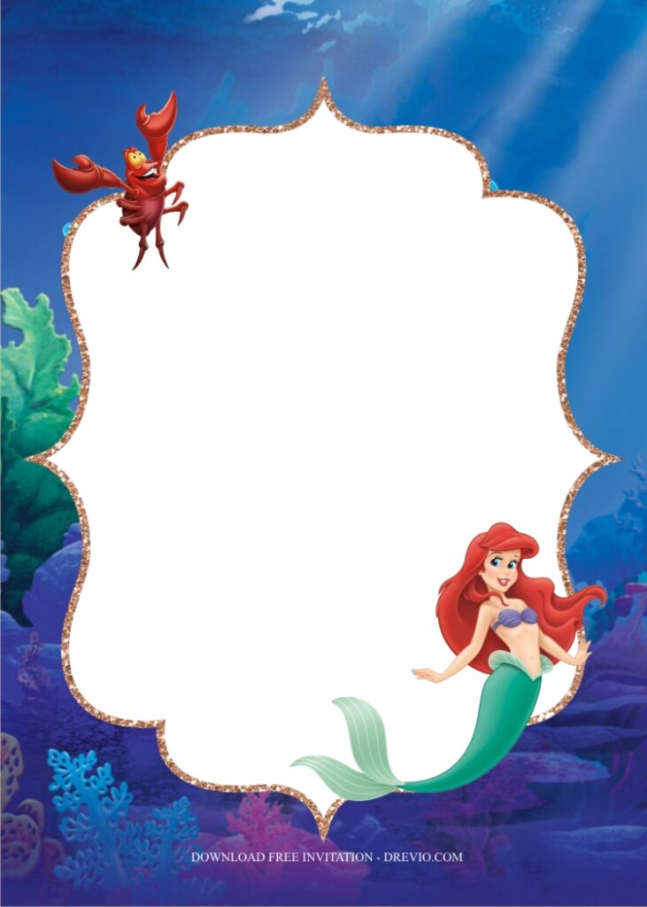 little mermaid invitation template4