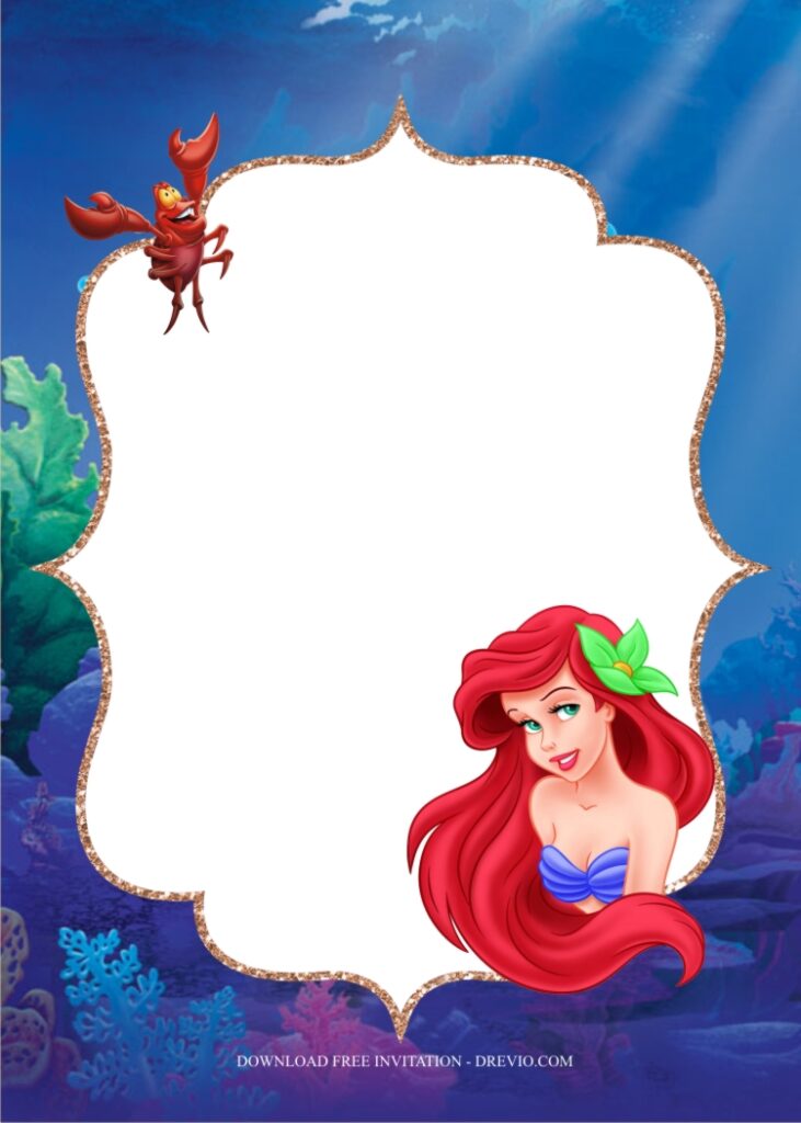 little mermaid invitation template5