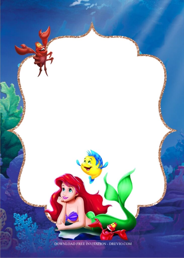 little mermaid invitation template6