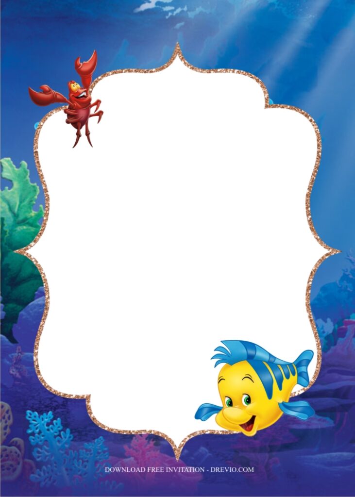 little mermaid invitation template7