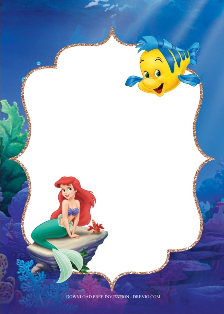 little mermaid invitation template8