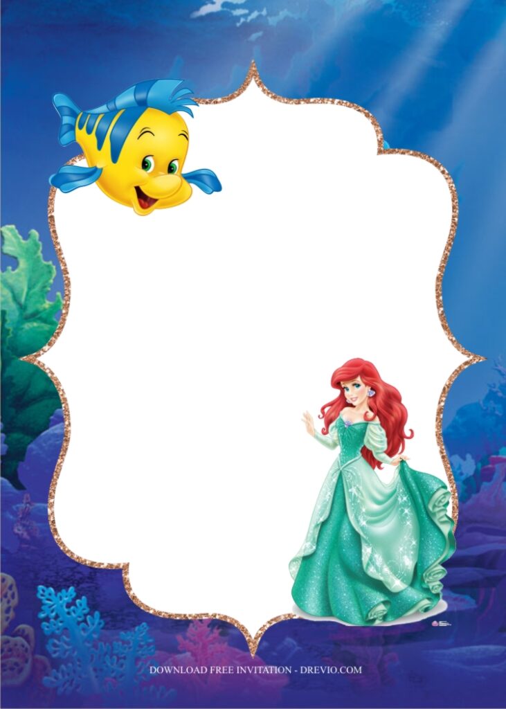 little mermaid invitation template9