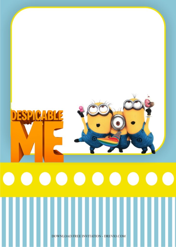 minion party invitation template2
