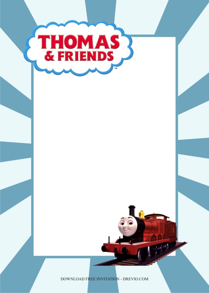 thomas the train invitation template9