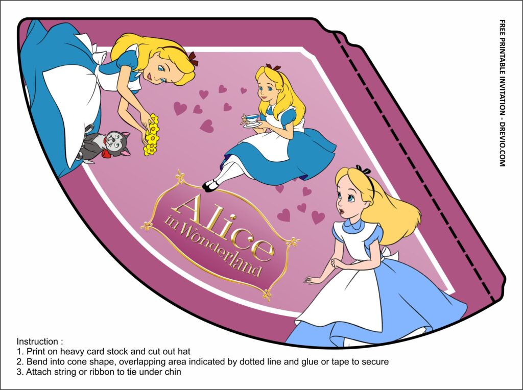 Alice in Wonderland Hat Templates