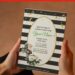 Free Editable PDF Fancy Gold Black And White Stripe Floral Invitation Templates