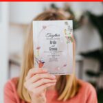 (Free Editable PDF) Whimsical Spring Blossom Wedding Invitation Templates