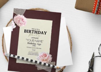 Free Editable PDF Lovely Chic Blooms Floral Invitation Templates