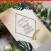(Free Editable PDF) Aesthetic Greenery Crown Summer Birthday Invitation Templates with frosted sunset summer background