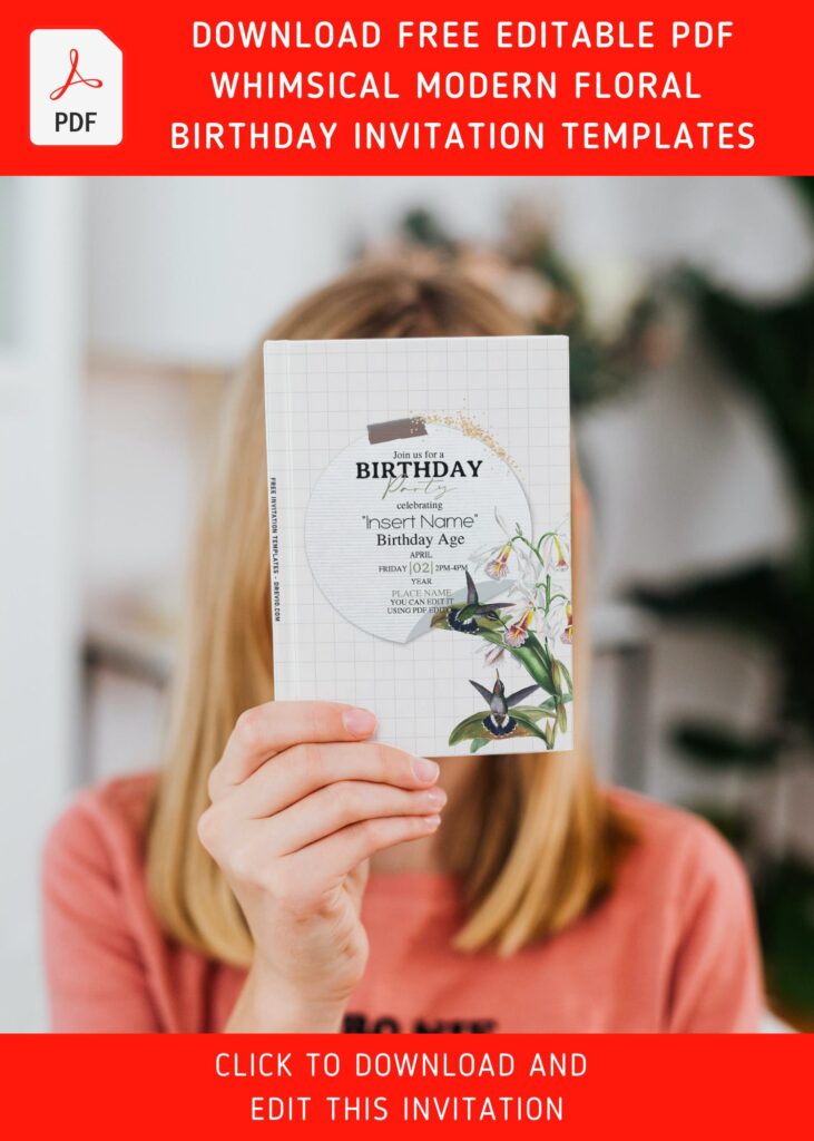 Free Editable PDF Modern Floral Invitation Templates