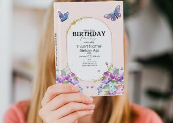 (Free Editable PDF) Cheerful Bright Poppy And Dogwood Birthday Invitation Templates with editable text