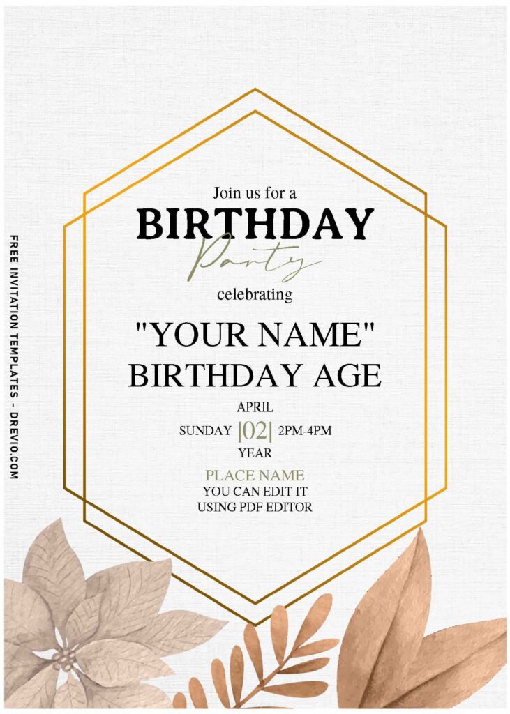 Free Editable PDF Oh So Great Palm And Pampas Greenery Invitation Templates