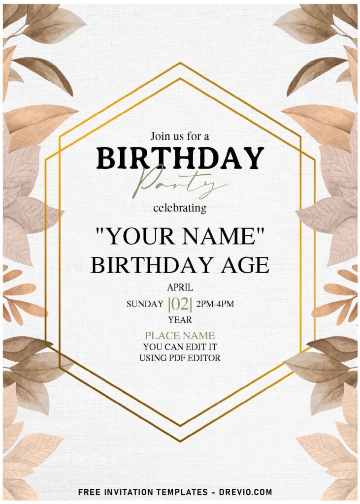 Free Editable PDF Palm And Pampas Greenery Invitation Templates