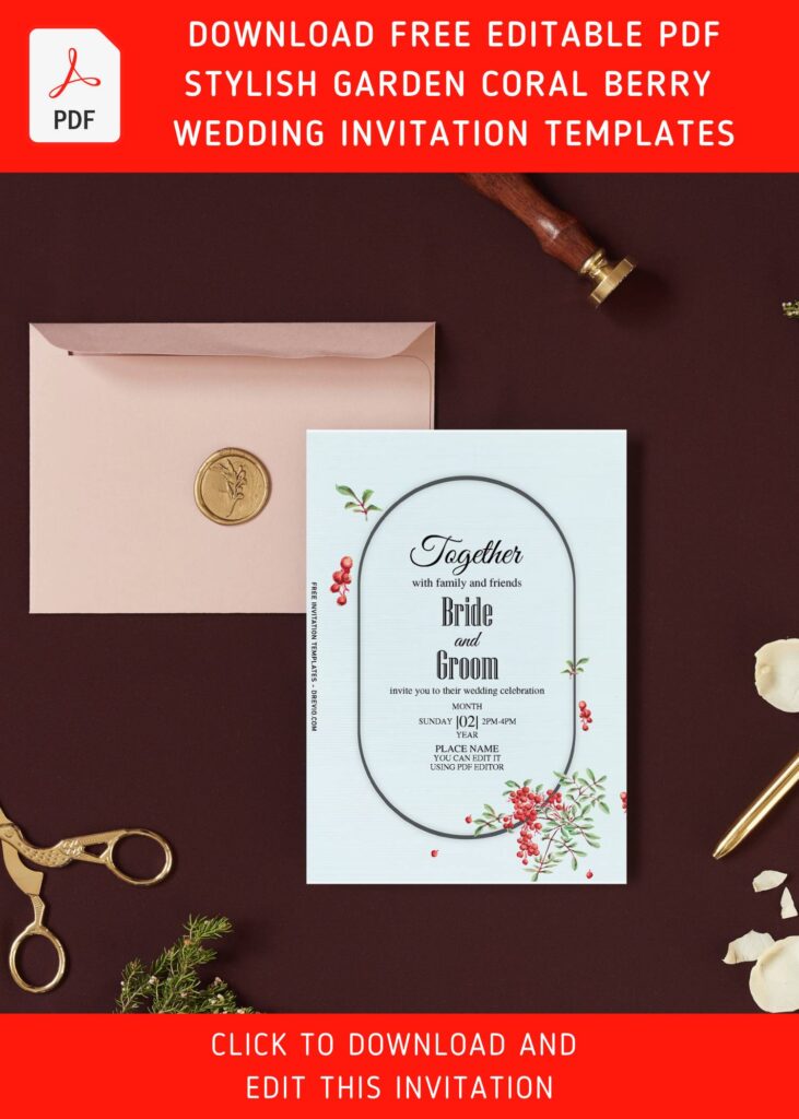 (Free Editable PDF) Whimsical Baby's Breath And Daisy Wedding Invitation Templates with blushing baby's breath