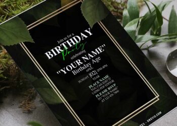 Free Editable PDF Stylish Winter Greenery Leaves Invitation Templates