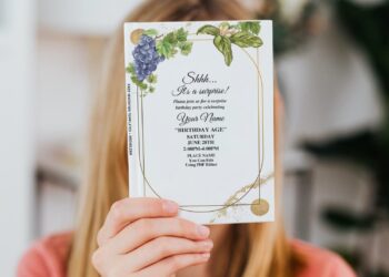 (Free Editable PDF) Festive Summer Huckleberry And Sunflower Invitation Templates with pristine white background