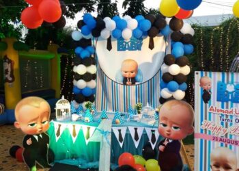 The Boss Baby Party Decorations (Credit: sweetbirthdayplanners)