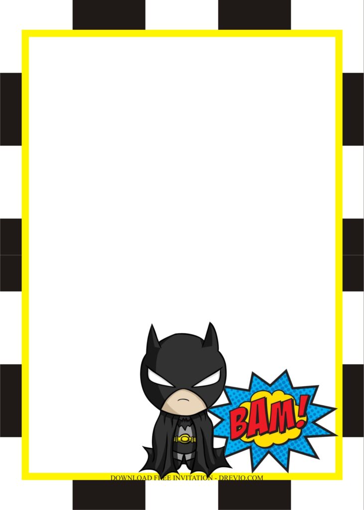 batman birthday invitation template9