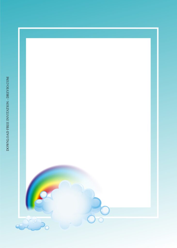 rainbow invitation template6 1