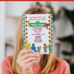 (Free Editable PDF) Adorable Sesame Street Birthday Invitation Templates