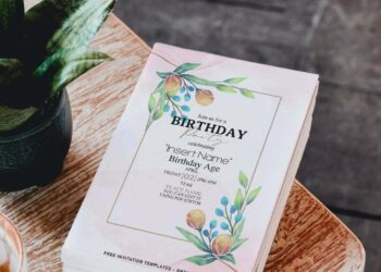 Free Editable PDF Enchanted Greenery Garden Frame Invitation Templates