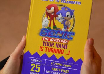 Free Editable PDF Fun Sonic The Hedgehog Birthday Invitation Templates