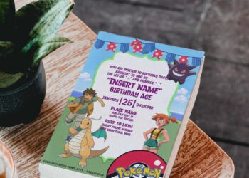Free Editable PDF Lovely Cute Pokemon Adventure Birthday Invitation Templates