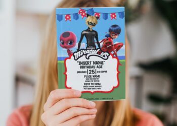Free Editable PDF Miraculous Ladybug And Cat Noir Birthday Invitation Templates For Boys