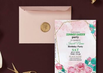 Free Editable PDF Modern Bewildered Watercolor Rose Floral Invitation Templates