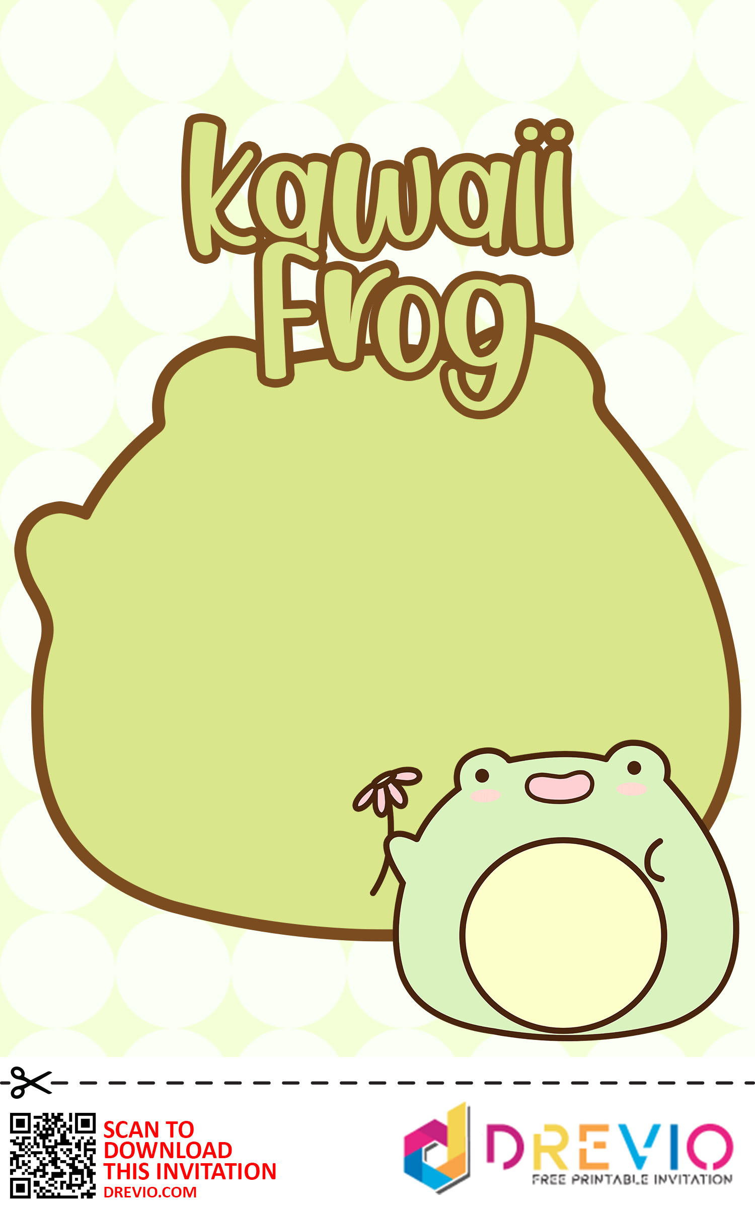 [FREE INVITATIONS] Kawaii Frog Baby Shower Invitations + Party Ideas