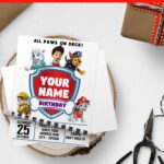 (Free Editable PDF) Brave Super Puppy PAW Patrol Birthday Invitation Templates